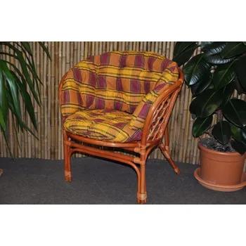 Podsedák Polstr na křeslo BAHAMA okrový MAXI