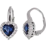 NUBIS® Stříbrné náušnice srdíčka se zirkony - NB-3274