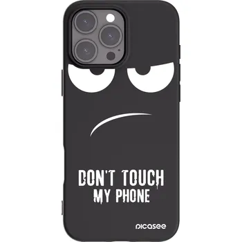 Pouzdro na mobilní telefon Picasee silikonový černý obal pro Apple iPhone 16 Pro Max - Nešahej mi na telefon