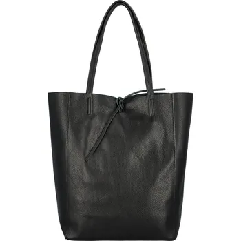 Kabelka Dámská kožená kabelka přes rameno černá - Delami Vera Pelle Oriane černá