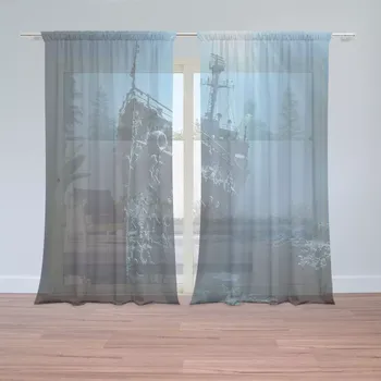 Záclona Sablio Záclony Vrak lodi na dně moře: 2ks 150x250cm