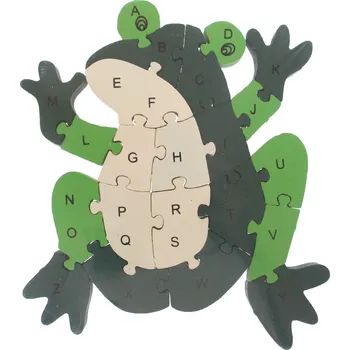 Dřevěná hračka Vzdělávací dřevěné puzzle-Žába