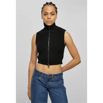 Dámský svetr Ladies Short Knit Vest - black XS