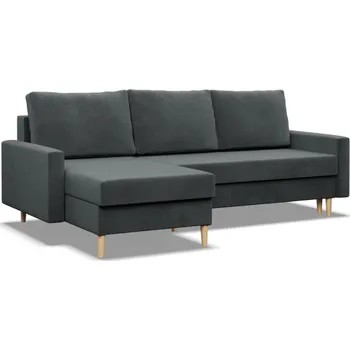 Sedací souprava Rohová rozkládací sedačka BLANK Elegant tmavě šedá