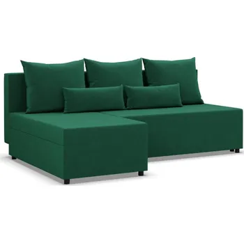 Sedací souprava Rohová rozkládací sedačka FERMO Kronos lahvově zelená