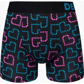 Pánské oblečení Pánské boxerky s veselým vzorem DEDOLES 2308 PIXELOVÁ SRDCE 3XL