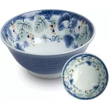 Sada nádobí Made in Japan Japonská porcelánová miska Blue Flower - Hrozny 15 cm