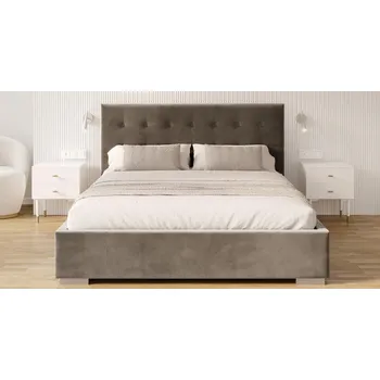 Postel Čalouněná postel LUCERNA 180x200 Grafit Trinity s úložným prostorem kovový rošt
