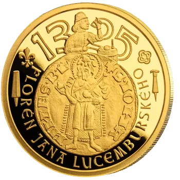 Florén Jana Lucemburského – 700 let, oficiální mince z ryzího zlata
