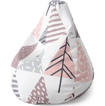 Sedací pytel Sablio Sedací vak Pear Barevné stromky - 140 x 100 x 25 cm