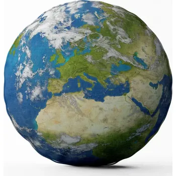 Polštář Sablio 3D polštář ve tvaru Zeměkoule