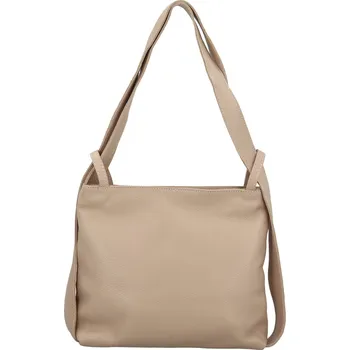 Kabelka Dámský kožený kabelko/batoh pudrový - Delami Vera Pelle Antun pudrová