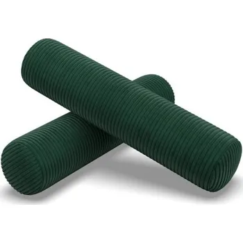 Polštář Sada dvou válcových polštářů Luxury lahvově zelená (2 ks)