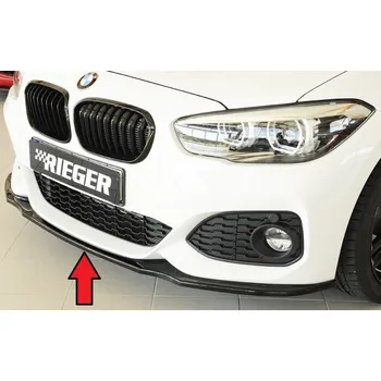 Nárazník Rieger lipa pod přední nárazník pro BMW řada 1 F20, F21 sedan / 2-dvéř., sedan / 4-dvéř. po faceliftu LCI, 05/2015-, plast ABS lakovaný do černé lesklé barvy