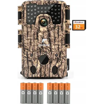 Bezpečnostní kamera KAMERA MYŚLIWSKA 48MP LEŚNA S NOČNÍM VIDĚNÍM 850NM, DETEKCE 18M, SD 32GB, 8AA