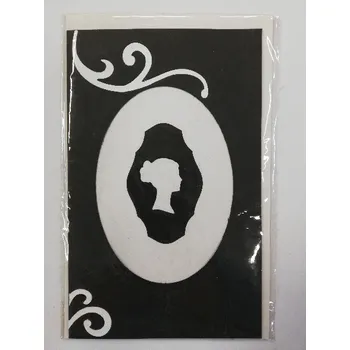 Přání - 18 x 11 cm - Silueta - bílá s černou