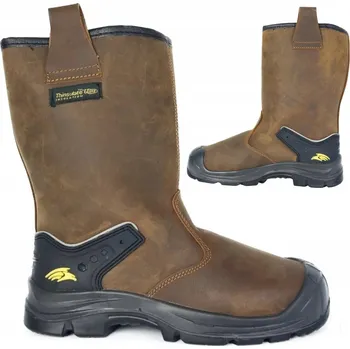 Pracovní obuv Pracovní boty RIGGER pánské BOZP vysoké zateplené nazouvací boty Perf S3 velikost 41