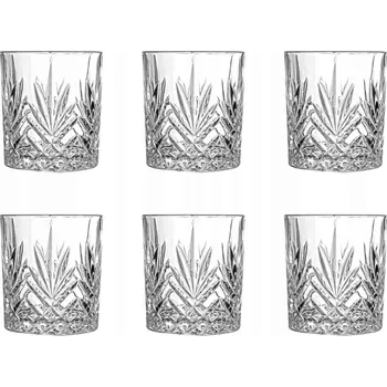 Sklenice SKLENICE NA WHISKY nápoje brandy drinky 350 ml, sada 6 ks se vzorem