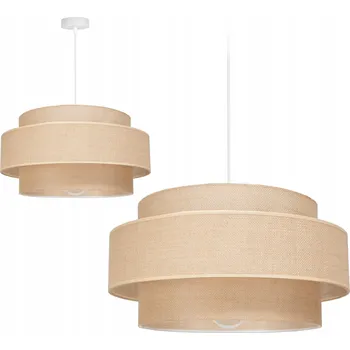 Závěsné svítidlo Glimex boho s jutovým stínidlem E27, 1-bodové