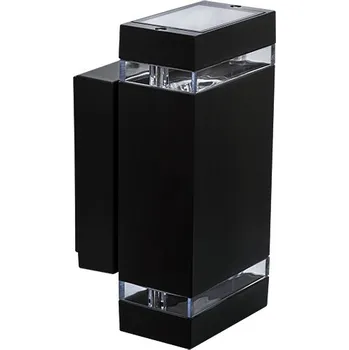 Venkovní osvětlení Kanlux zahradní nástěnné svítidlo fasádní ZEW EL-235J-B 2xGU10 IP44 černé