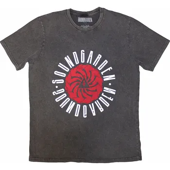 Pánská móda Soundgarden tričko, Circle Logo Stone Wash Charcoal Grey, pánské XXL