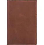 Contacts® Kožený zápisník diář A5 s propiskou Kelsey Hnědý, Model Pouze obal Contacts CF9036