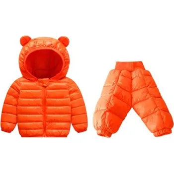 Dětská zimní bunda a kalhoty L1704 oranžová 3