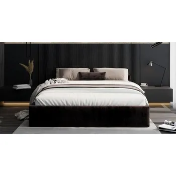 Postel Čalouněná postel ORLANDO 140x200 Černá Trinity s úložným prostorem kovový rošt