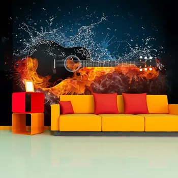 Tapeta Sablio Tapeta Ohnivá kytara - 336x220 cm