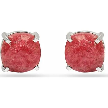 Náušnice Rodonit náušnice stříbro Ag 925 ND-E105R 1 cm, 3,8 g