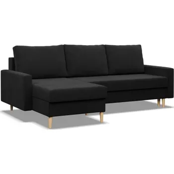 Sedací souprava Rohová rozkládací sedačka BLANK Comfort černá