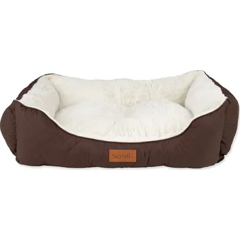 Pelíšek pro psa Pelech Scruffs Wilton Box Bed hnědý L 75x60cm-KS