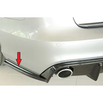 Nárazník Rieger spoiler pod zadní nárazník na levé straně pro Audi A6 4G, C7 sedan r.v. 11/10-08/14, plast ABS lakovaný do černé lesklé barvy