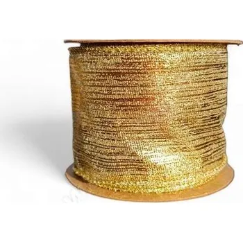 Stuha Stuha - vánoční metalická 6,4 cm x 9,1 m - zlatá