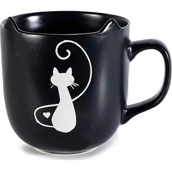 Porcelánový ušatý hrnek s kočkou - 4 varianty Číslo: kočka s ocáskem