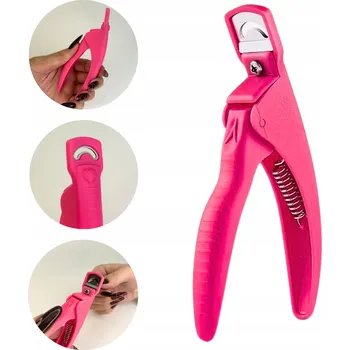 Gilotina Kleště Štípačky na Tipů na Nehty Protiskluzová Rukojeť Růžová