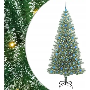 Vánoční stromek Umělý vánoční stromek zasněžený s LED světýlky 210 cm