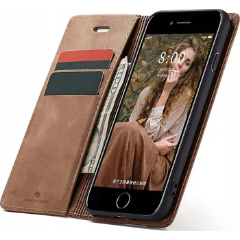 Pouzdro na mobilní telefon Pouzdro s klopou Spacecase pro Apple iPhone 7, béžové