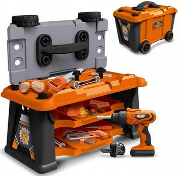 Dětská dílna Dětská dílna sada kutila kufřík s nářadím + stolek