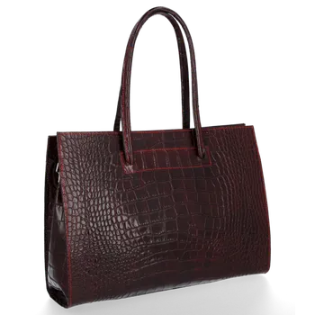 Kabelka Kožené kabelka aktovka Vittoria Gotti bordová V2026