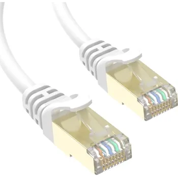 Síťový kabel Conexpro slim patch kabel STP, CAT6A, 0.25m, bílý PC6AFS-025W