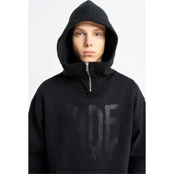 Chlapecká mikina Reporter Young | Chlapecká černá zateplená mikina REGULAR s kapucí a potiskem „FADE“ - Barva ČERNÁ, Velikost 164 253-0551B-59-100-1