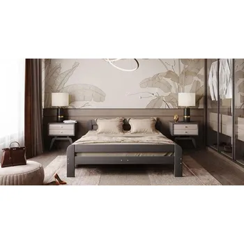 Postel Moderní postel DALLAS 180x200 ŠEDÁ