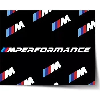 Plakát Sablio Plakát MPERFORMANCE černý vzor - 90x60 cm