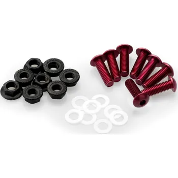 Motodoplněk Šrouby PUIG SCREEN 0956R červená M5 (8ks s matkami)