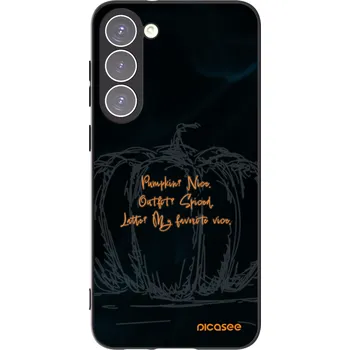 Pouzdro na mobilní telefon Picasee silikonový černý obal pro Samsung Galaxy S23+ 5G - Pumpkin