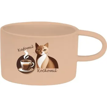 Hrnek Makronka s potiskem Kafomil a kočkomil pro kafaře3
