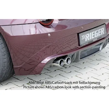 Nárazník Rieger spoiler pod zadní nárazník pro BMW Z4 E85 roadster před faceliftem r.v. 02/03-12/05, plast ABS bez povrchové úpravy, pro vozy s dvojitou koncovkou vlevo 2 x 76 mm