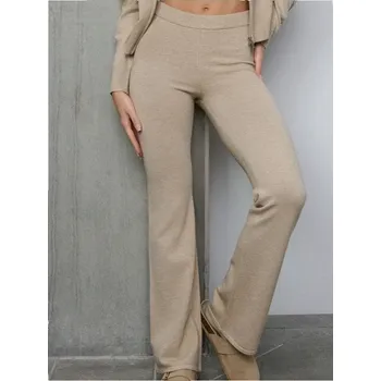 Dámské kalhoty Sinsay - Kalhoty flare - béžová - 437FJ-08M - 437FJ-08M-XL