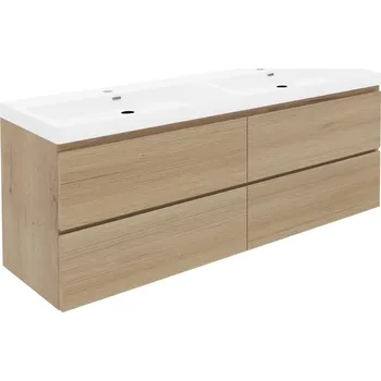 Koupelnový nábytek SAT Koupelnová skříňka s umyvadlem SAT B-Way 119x50x45 cm dub mat BWAY2120OAKU4 BWAY2120OAKU4